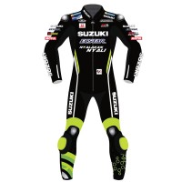 SUZUKI ECSTAR Black MotoGP Biker RACE LEATHERS